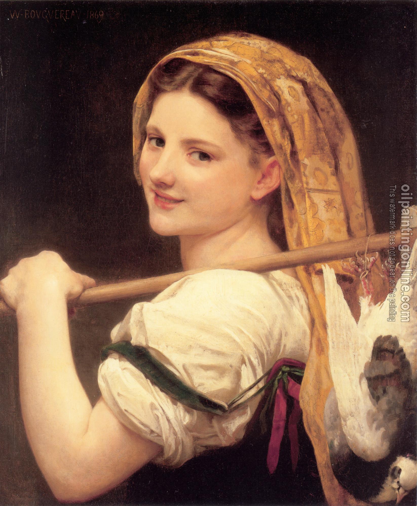 Bouguereau, William-Adolphe - Le retour du marche( Returned from the market)